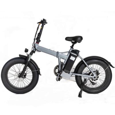 China Aluminum Alloy 500W 48V 20Inch Folding Electric Bike Fat Bike E-speed Variable Assist Electric Snow Bike for sale