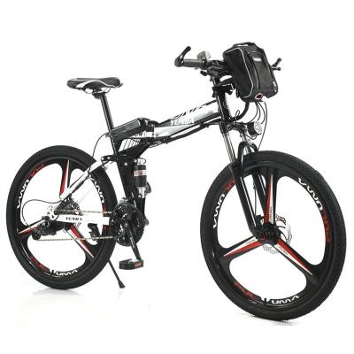 China Hot Sale China Factory Steel 21 29 Inch Disc Brake 27.5 Speed ​​For Adults Full Suspension 6 Spokes E-mtb Electric Folding Mountain Bike for sale