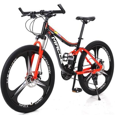 China Dirt Bikecycle City Road Tail Suspension Double Speed ​​Disc Brake Cycle Mountain Bike 24er 26er Steel Soft Stocks Ready Bicycle Variable for sale