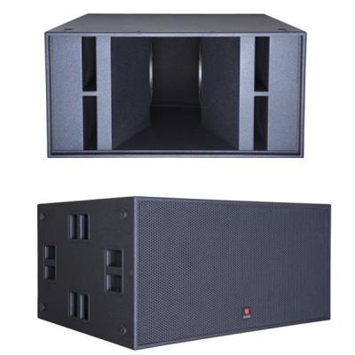 China Dual 18'' Subwoofer 2500W RMS 5000W Peak discos nightclubs halls conference centers and commercial events power speaker for sale