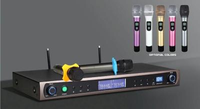 China UHF Professional Dual Channels Wireless Microphone System karaokes stages shows wireless microphone for sale