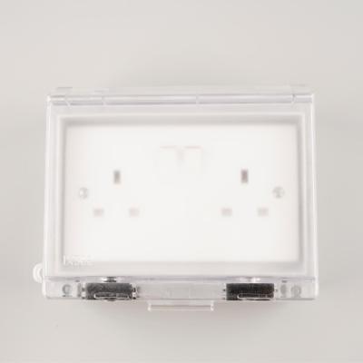 China Weekly electrical outlet. Residential / General Purpose 2 Gang 13A IP65 Waterproof Wall for sale