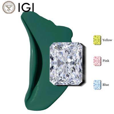 China Wholesale 0.3Carat Diamond Hpht Certified Real HPHT Lab D-H VVS-SI CVD China IGI Radiant Cut Diamond 0.3Carat For Jewelry Making for sale