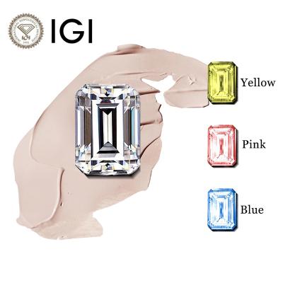 China Wholesale CVD HPHT China IGI Emerald Cut Diamond Hpht Certified Real HPHT Lab Diamond 0.3-4 Carat For Jewelry Making for sale