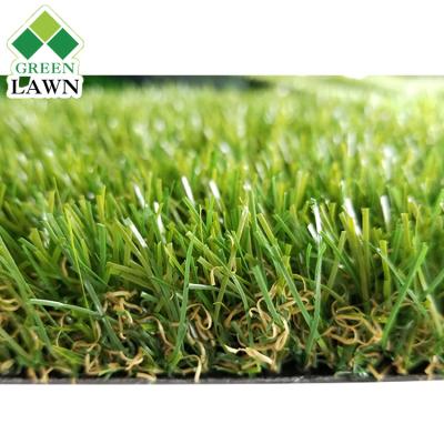 China Garden Park Terrace Landscaping 4 Tone Plastic Grass Mat In Roll Artificial Grass Lawn Mat for sale