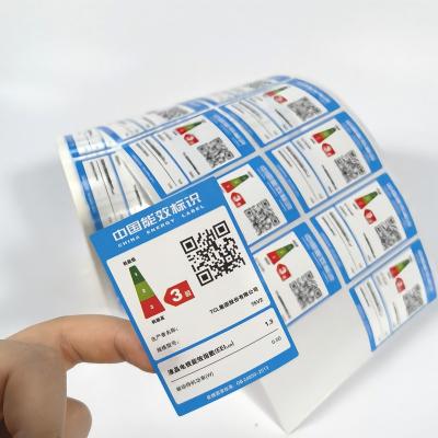 China Customized Customized Waterproof Self Adhesive Packaging Label Roll Paper Air Conditioner Sticker Label Roll for sale