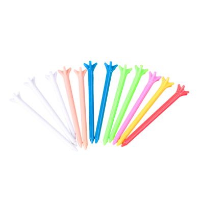 China Plastic Golf Wood Tees Bulk Castle Professional Clear Varnished Natural Golf Tee for sale