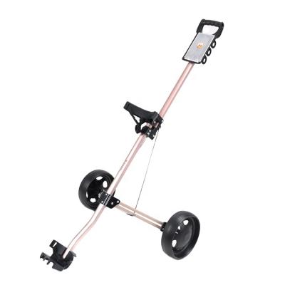 China Wholesale Sturdy Lightweight Foldable Golf Cart Push Cart 2 Wheel Aluminum 2 Wheels Golf Push Cart for sale