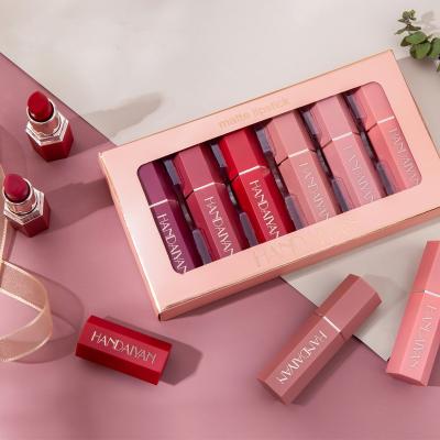 China Amazon hotsell Matte Lipstick Set 6 Colors Nude Moisturizer Smooth Lipstick Long Lasting Waterproof Lipstick gift kit for sale