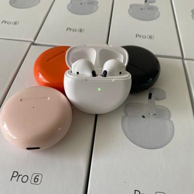 China Waterproof 6 Pro 6 TWS Pro 6 Touch Control Earphone BT 5.0 Pro Earbuds Radio Headphones Perfect Sound TWS Radio for sale