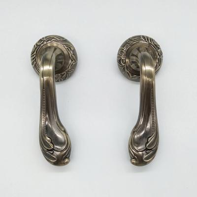 China EUROPEAN Wholesale Aluminum Door Handle Antique Bronze Good Quality Interior Door Handle Lock for sale