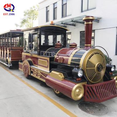 China Amusement Park Outdoor Kids Trackless Train Rides supply trackless mini electric train price for sale