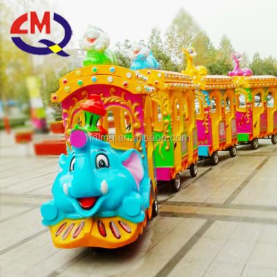 China Electric Animal Kiddie Ride Trackless Tourist Elephant Trains For Sale for sale