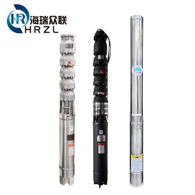 China Buildings HRZL QJ 20hp Commercial High Pressure Stainless Steel Submersible Deep Well Pump for sale