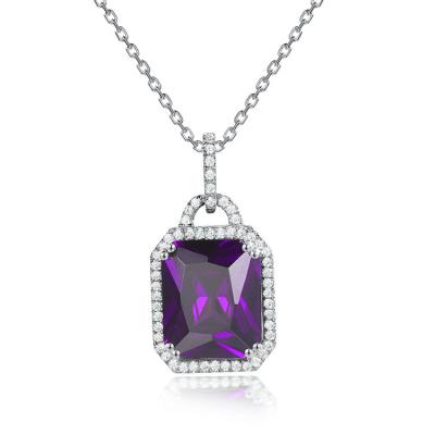 China Lead Free 925 Sterling Silver Jewelry Colored CZ Stones Pendant For Woman for sale