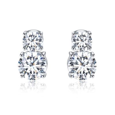 China High Quality Fashion Stud Earrings Designs 925 Sterling Silver Cubic Zirconia Stud Earrings For Women for sale