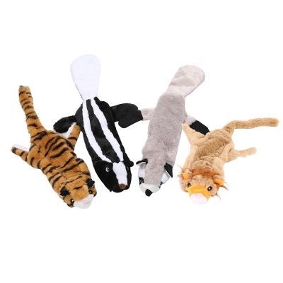 China Viable Animal Model Toy Dog Plush Toy Voice Driven Leather Christmas Shell Toy for sale