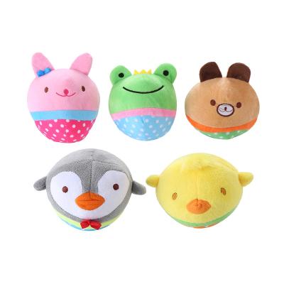 China Viable Plush Toy Ball Vocal Animal Dog Head Modeling A Variety Of Styles Dog Toy for sale