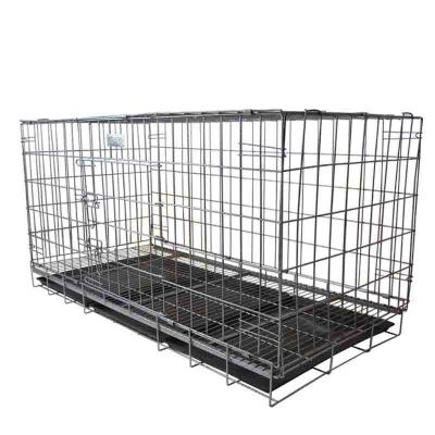 China Breathable Pet Cage Golden Retriever Alaskan Dog Cage Encrypted Angle Bold Steel Folding Type (XXL) for sale