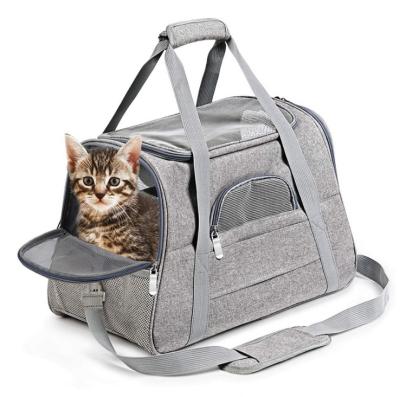 China 2021 Fashion Breathable Pet Carrier Bag Car Seat Protect Cushion Bag For Dog And Cat Travel Bag for sale