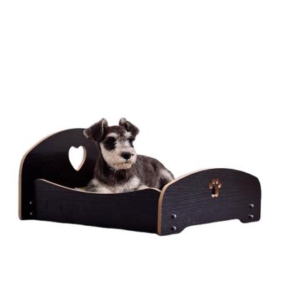 China Waterproof High Quality Colorful Wooden Pet Bed For Cat Dog MDF Bed Furniture Wooden Pet Bed for sale