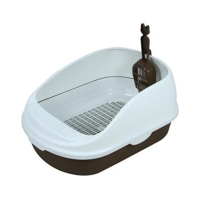 China Large Size Cat Litter Box Easy Cleaning Viable Grilled Cat Litter Toilet for sale