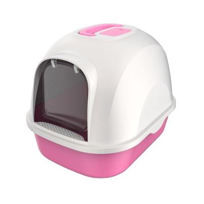 China Cat Litter Box Quick Cleaning Included Viable Cat Litter Toilet with Privacy Screen for sale