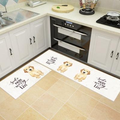 China 50cm Waterproof Non Slip Washable Floor Runner Kitchen Mat Washable Set for sale