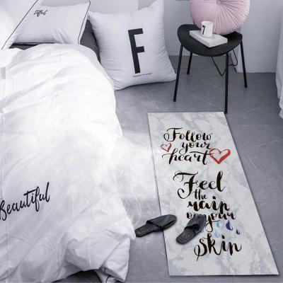 China Machine Washable Bedroom Floor Cover 3D Printed Bedside Rug for sale