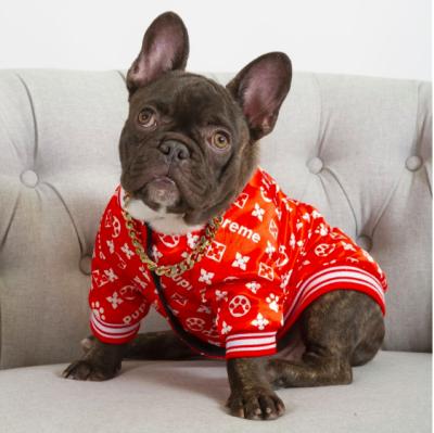 China New Product Designer Dog Coat Pupreme Winter French Bulldog Fashion Dog Clothes Stocked 2021 for sale