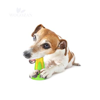 China Hot Sale Viable Chewer Toy Silicone Corn Type Squeaky Dental Care Dog Molar Toy for sale