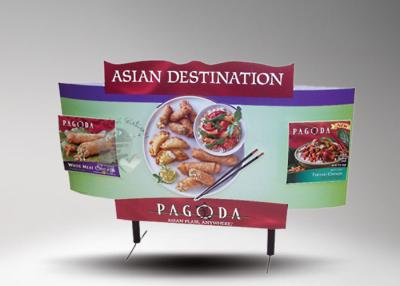 China Food custom cardboard standee with plastic support for floor advertising for sale