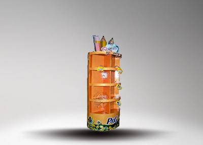 China Cardboard Stationery Display Stand Designed for Colorful Pencils with Unique Structure for sale