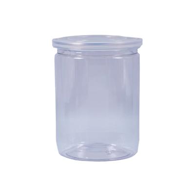 China Non-toxic tasteless Manufacturers Supply Luxury Clear Pet 350 Ml Plastic Bottle Food Jars The Candy Containers for sale