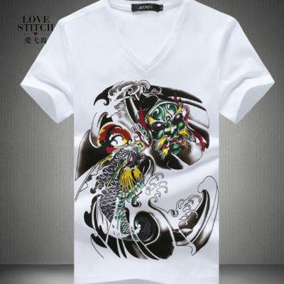 China Anti-pilling In Stock New Arrival Comfortable Digital Printing Dragon Design Men T-shirt for sale