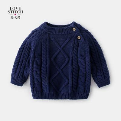 China Girls Kids Clothing Sweaters Anti-Shrink Kids Knitted O-Neck Casual Autumn Home Tracksuit Patchwork Pullover Long Sleeve Warm Sweater for sale