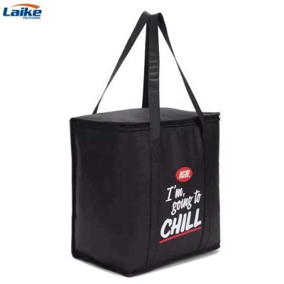 China Custom Logo Waterproof Eco-friendly Recycled Wholesale Reusable Ice Wine Food Insulated Cooler Bags For Food for sale