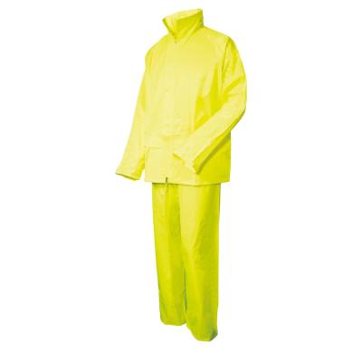 China Bachelor's rainwear factort wholesale supply PU/PVC coated traffic safety workplace safety reflective raincoat for sale