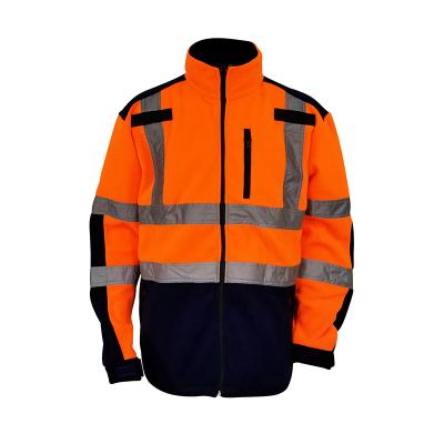 China LED INSTANT High Warm Safety Reflective Fleece Jacket for sale