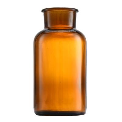 China Lab bottle 125ml 250ml 500ml pharmacy jar pharmacist glass amber bottle and cap for sale