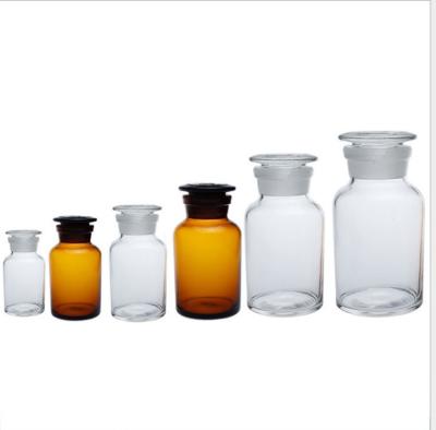 China Manufacturers Supply Luxury High End Reagent Bottles, Transparent Grinding Bottles, Lab Chemical Sampling Bottles for sale