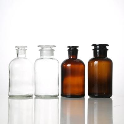 China Lab Supplies 500ml Reagent Bottle Medicine Bottles Transparent Glass Bottle Customization for sale