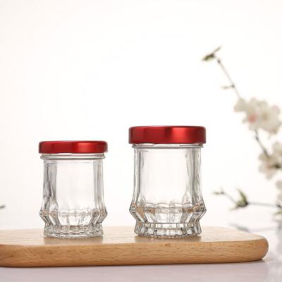 China 100ml concise lotusshaped edible bird's nest glass bottle with milk and honey for sale