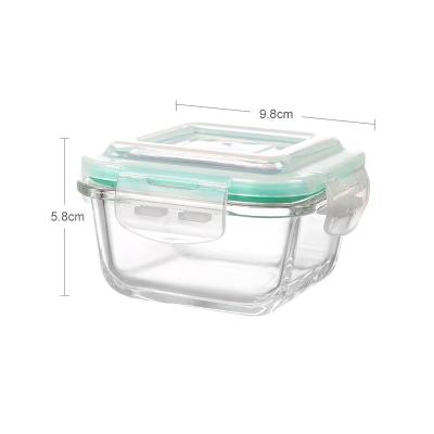 China Modern Wholesale Bento Box Lunch Prep Container Sealed Glass Microwave Food Storage With Lid for sale