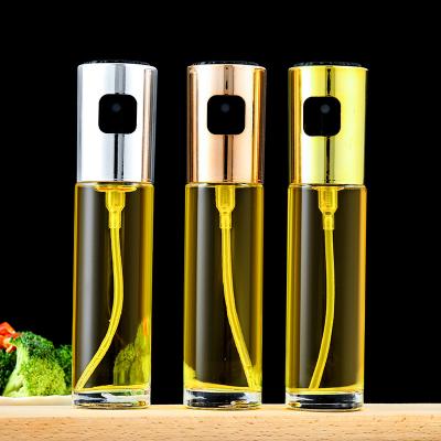 China New Type Oil Bottle Spray Kitchen Glass Oil Spray Modern Manufacturers Household Seasoning Bottle Push Bottle for sale