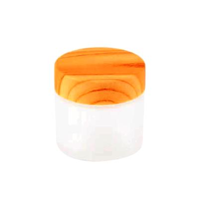 China Glass Products Wood Grain Lid Cream Bottle 20g Frosted Glass Face Cream Box Eye Cream Bottle for sale