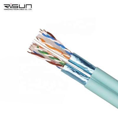 China Dual FTP CAT6 Lan Cable Bare Copper Conductor Network Cable Bare Copper Ethernet Cable for sale