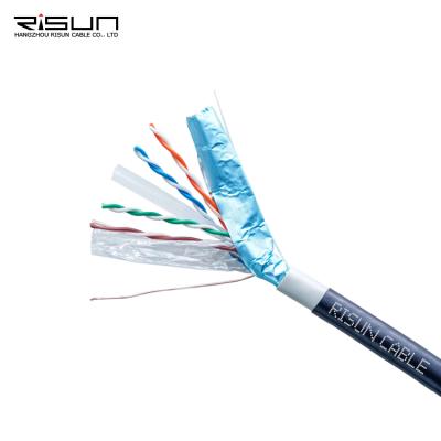 China Telecom Communication 23AWG FTP CAT6 CMR Solid Bare Copper Network Cable for sale