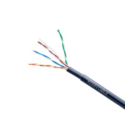 China Bulk Solid Gigabit Ethernet LAN Cable Double Jacket Cat5e 24AWG UTP CCA Cable, 1000ft for sale