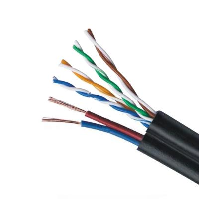 China Indoor Cat 5E UTP + 2 x 0.75mm2 Power Cable in a Black PVC Jacket for sale